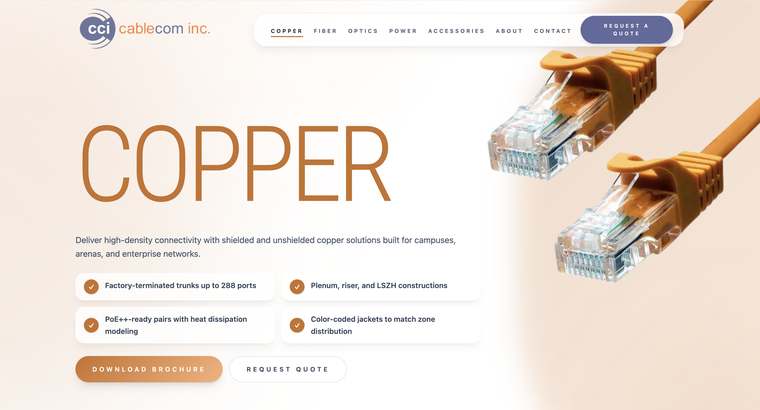 Modern service business website shown in a browser